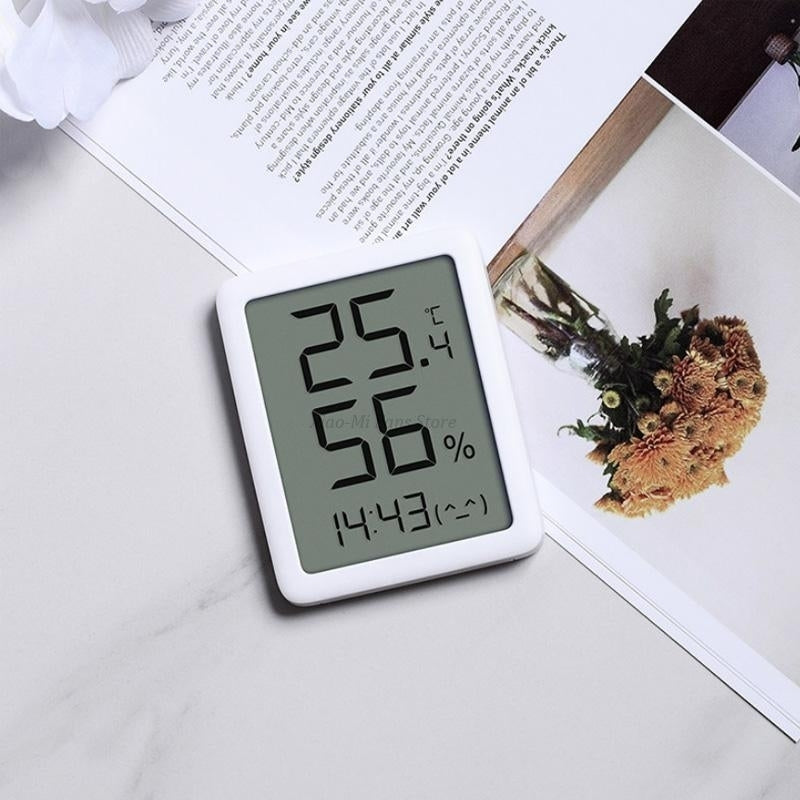 LCD Clock Large Digital Display With Thermometer and Hygrometer Image 2