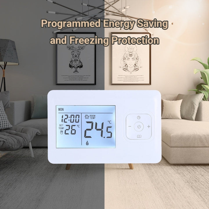 LCD Digital Heating Thermostat Programmable Wall-mounted Furnace Wifi Image 6