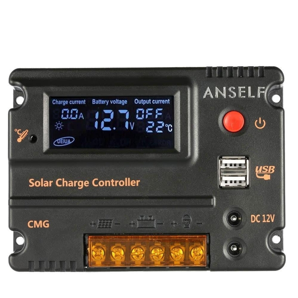 LCD Solar Charge Controller Auto Switch Overload Protection Temperature Compensation Image 3