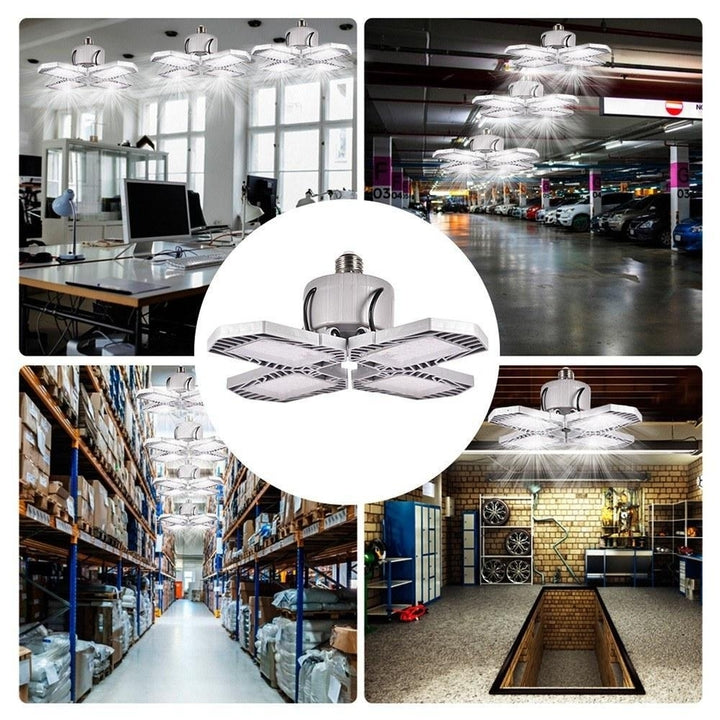 LED Garage Light Foldable Deformable Ceiling Lamp with 4 Adjustable Panels 60W Image 7