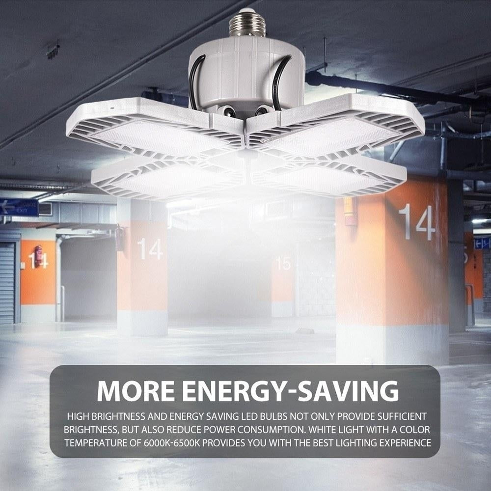 LED Garage Light Foldable Deformable Ceiling Lamp with 4 Adjustable Panels 60W Image 8