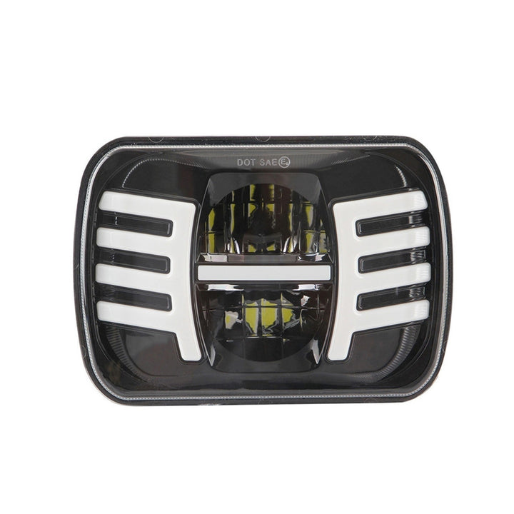 LED Rectangular Headlight Projector Replacement Hi,Lo DRL Headlamp Bulb for Wrangler 1pc Image 2