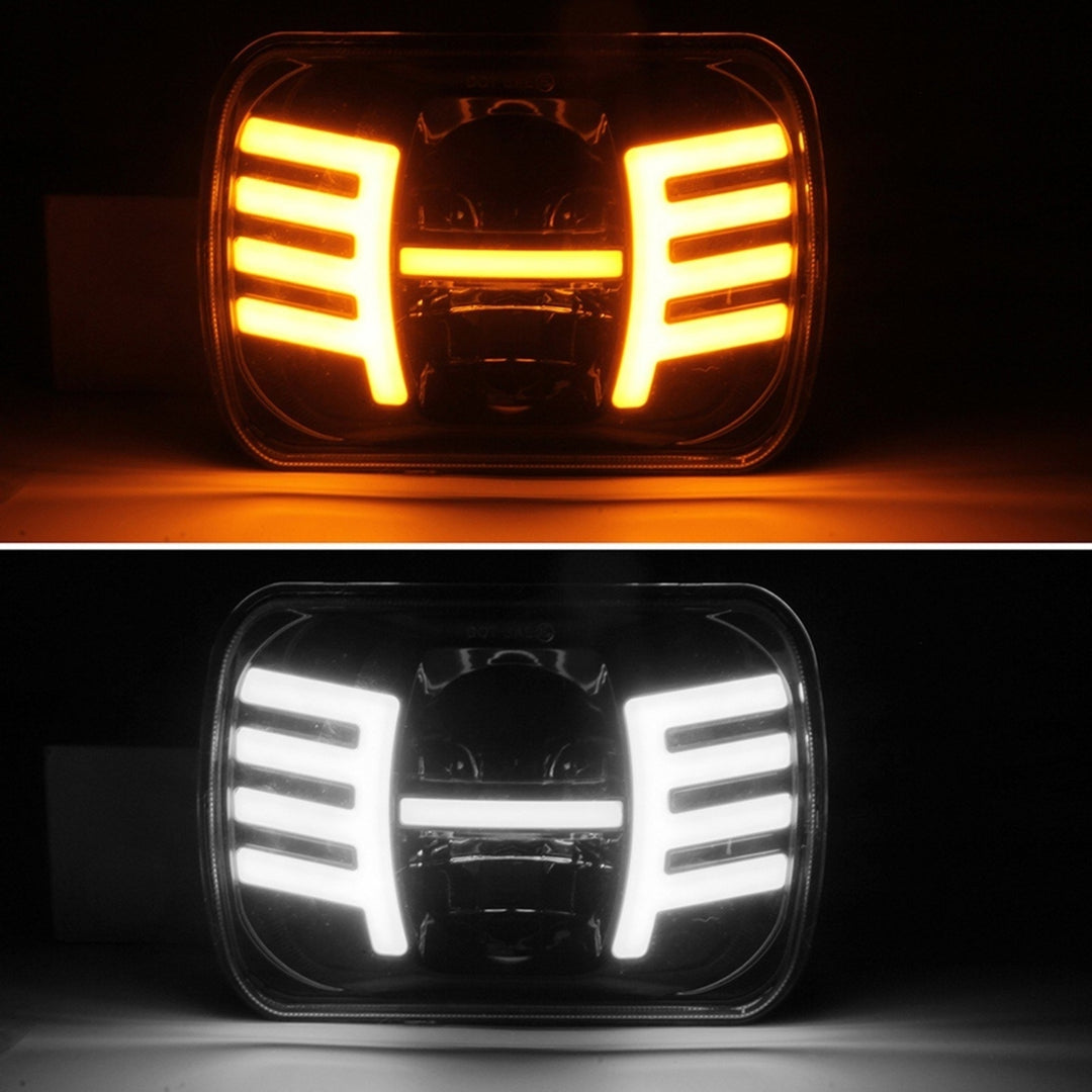 LED Rectangular Headlight Projector Replacement Hi,Lo DRL Headlamp Bulb for Wrangler 1pc Image 4