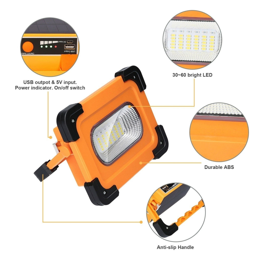 LED Solar Lamp Portable Floodlighting Lamp 4 Lighting Modes Strong Magnetic Adsorption Image 6