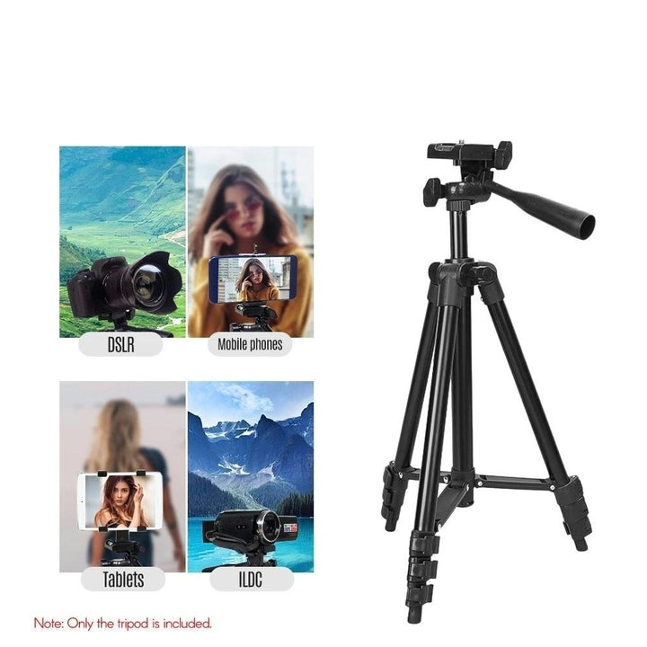 Lightweight Tripod Adjustable Selfie with Ball Head Quick Release Plate for Photography Live Streaming Image 4