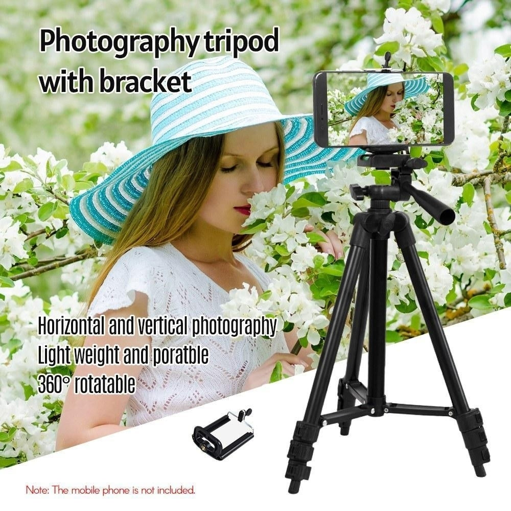 Lightweight Tripod Adjustable Selfie with Ball Head Quick Release Plate for Photography Live Streaming Image 7