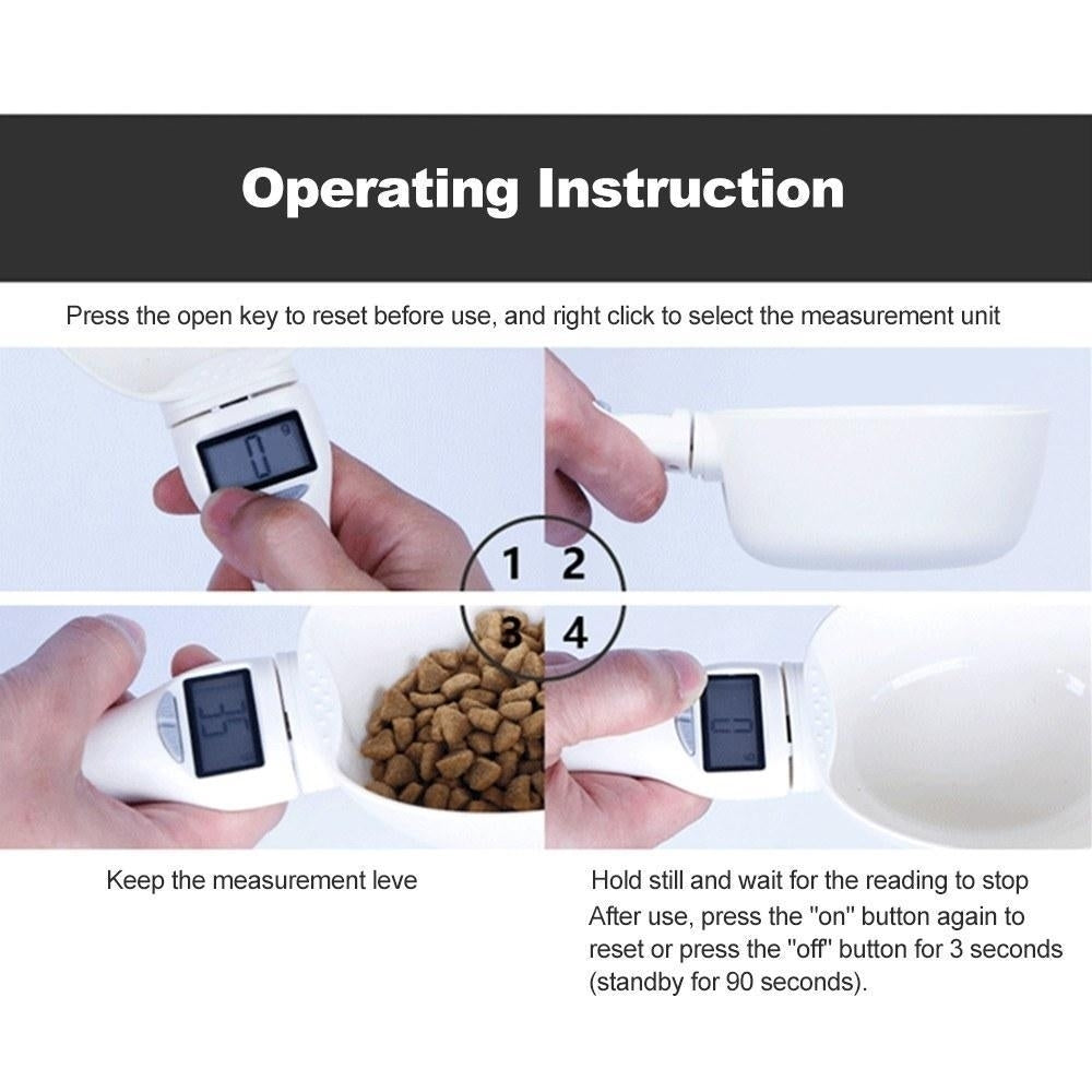 Pets Food Measuring Spoon Cup Kitchen Scale SpoonDetachable Electronic Measuring Cup With Led Display Image 9