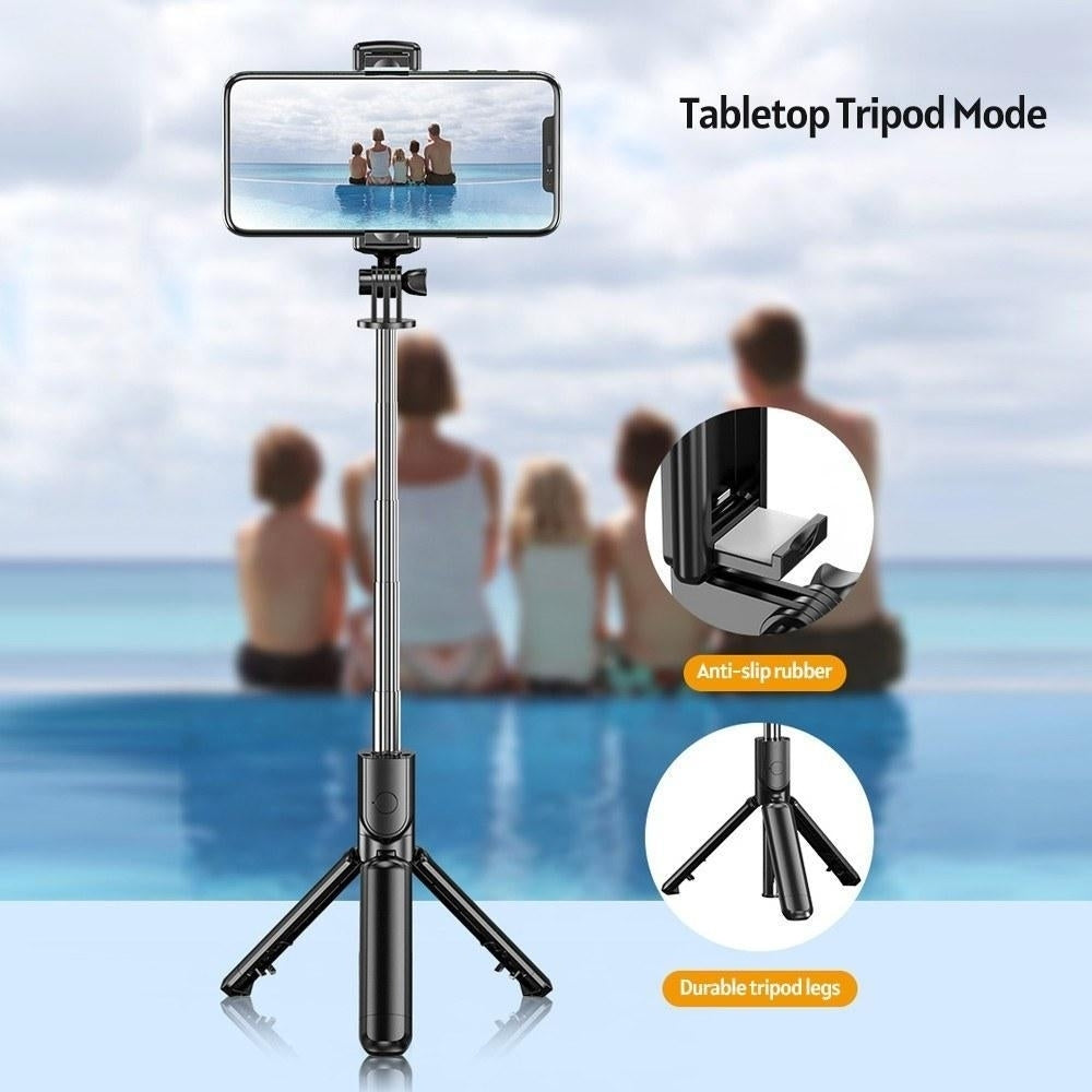 Mini 5-Section Extendable Selfie Stick Integrated Image 5