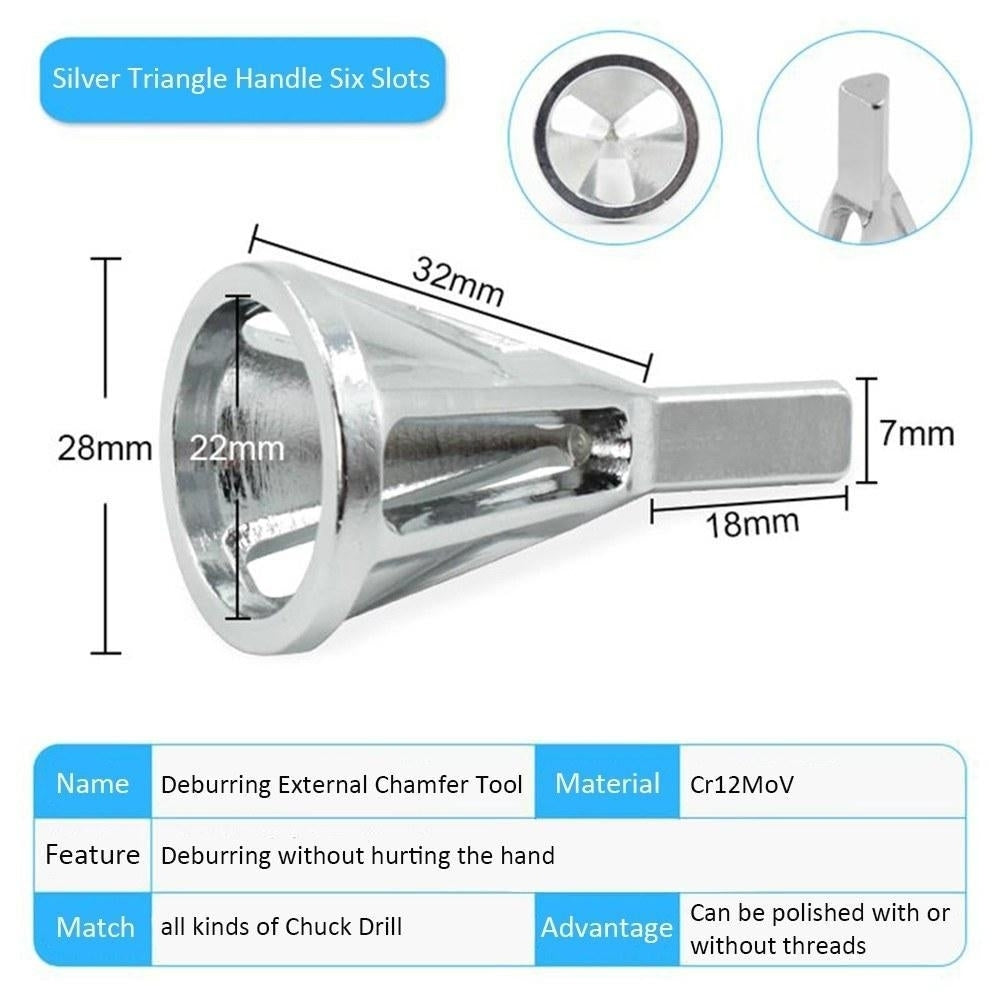 Chamfering Tool Deburring External Chamfer Drill Bit Remove Burr Repairs Tools Image 7