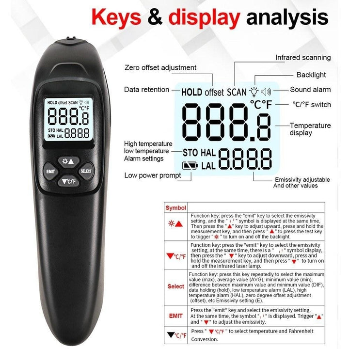 Non Contact Infrared Intelligent Temperature Measurement Multi-purpose High Precision Image 8