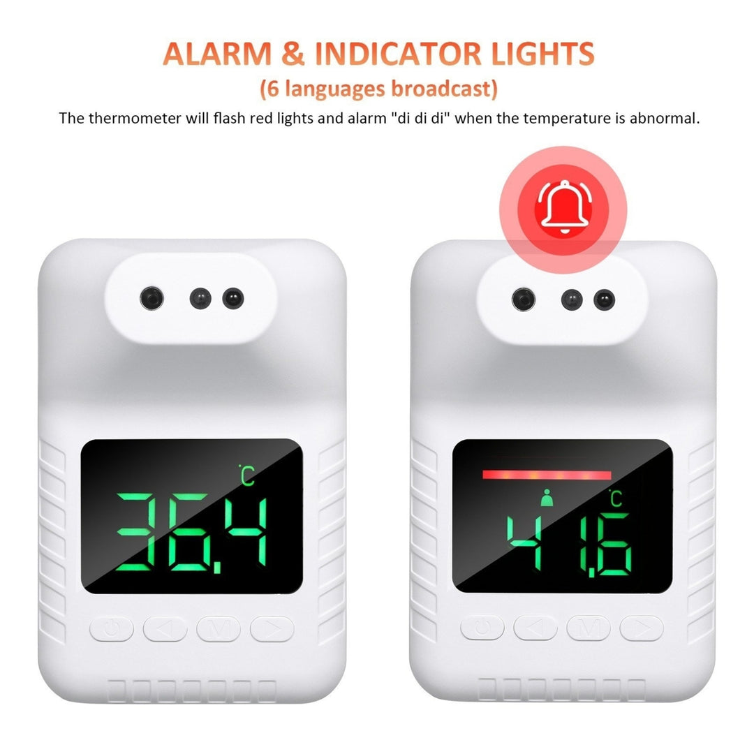 Non-contact Infrared Thermometer Wall-Mounted Automatic Forehead Thermometers Image 6