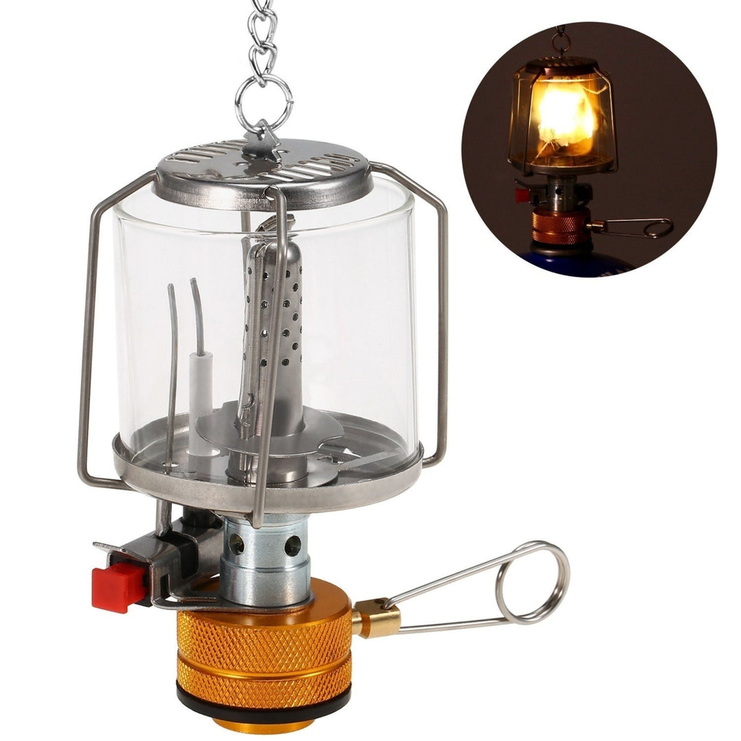 Outdoor Portable Camping Gas Lantern Piezo Ignition Mini Gas Tent Lamp Light Image 5