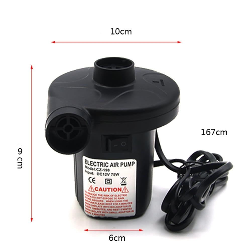 Portable Air Pump 12V Electric Multi-functional for Inflatables Mattress Raft Bed Image 6