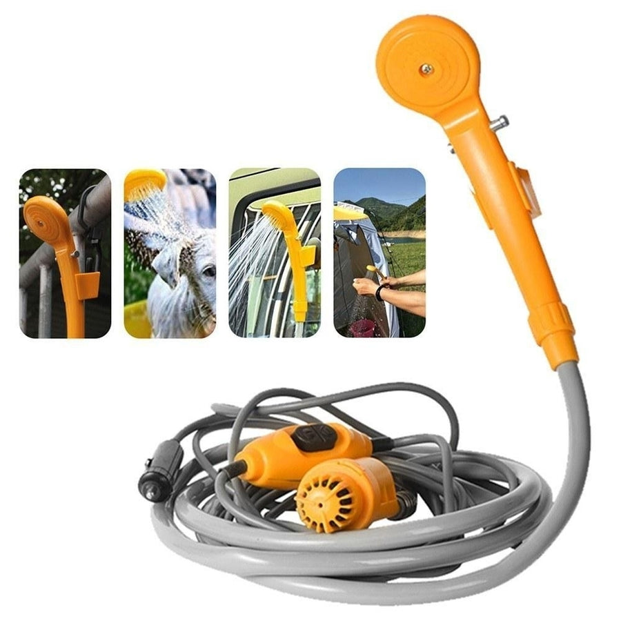 Portable Car Shower Washing Tool 12V - Water Pumps for Camping Traveling Beach Swimming Pets Bath Image 1