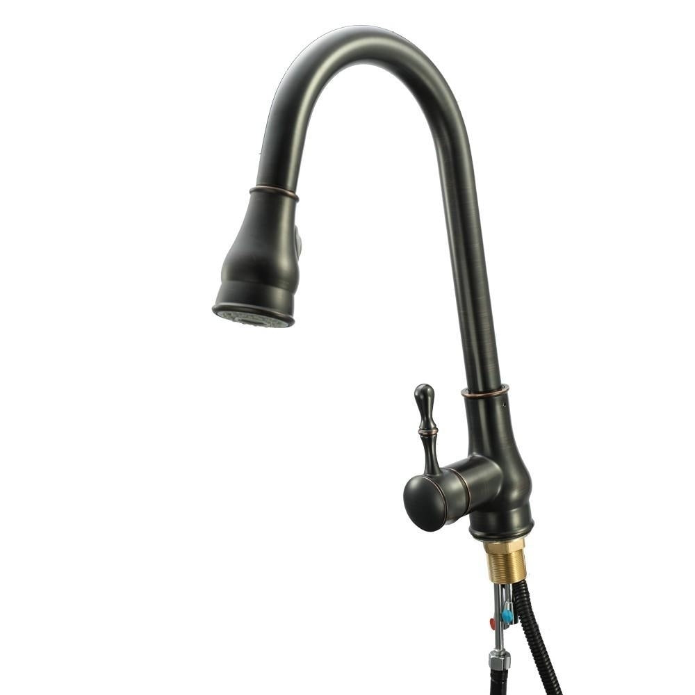 Pull Out ORB Single Connection Kitchen Tap Stud Installation Rotatable Sink Water Faucet Image 1