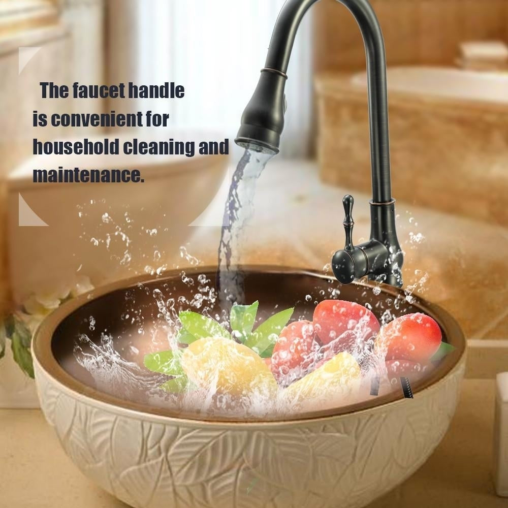 Pull Out ORB Single Connection Kitchen Tap Stud Installation Rotatable Sink Water Faucet Image 9