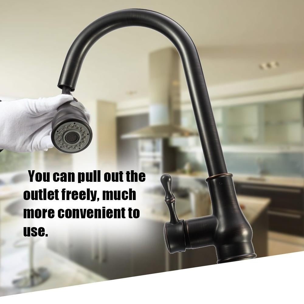 Pull Out ORB Single Connection Kitchen Tap Stud Installation Rotatable Sink Water Faucet Image 11