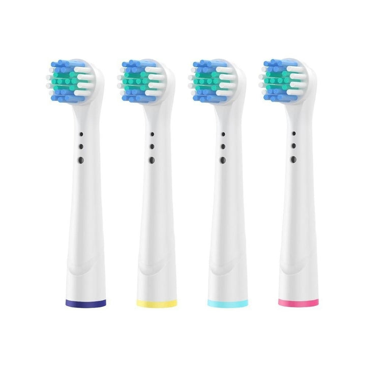 Replacement Toothbrush Heads Soft Bristles Compatible with Braun Oral B 4 Pack Image 1