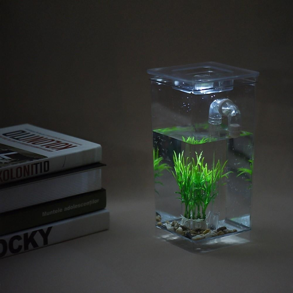 Self Cleaning Small Desk Fish Tank Bowl for Office Home Creative Gifts for Children Image 11