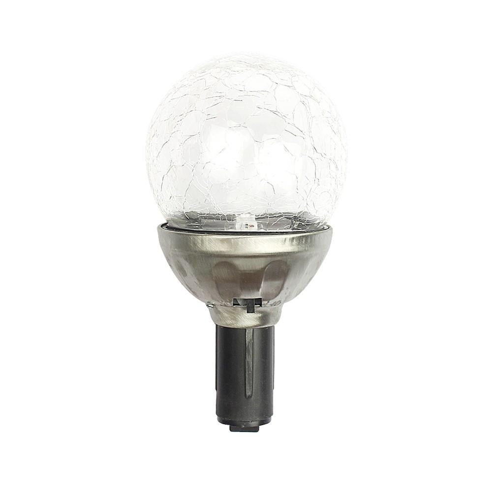 Solar Pathway LED Lights Cracked Glass Ball 4 Pcs Image 3