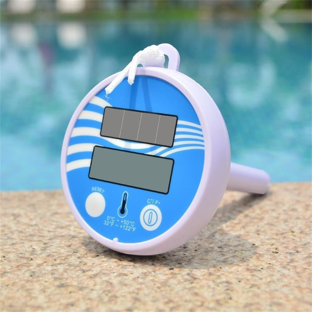 Solar Powered Digital Thermometer Wireless Pond Pool Floating LCD Display Image 3