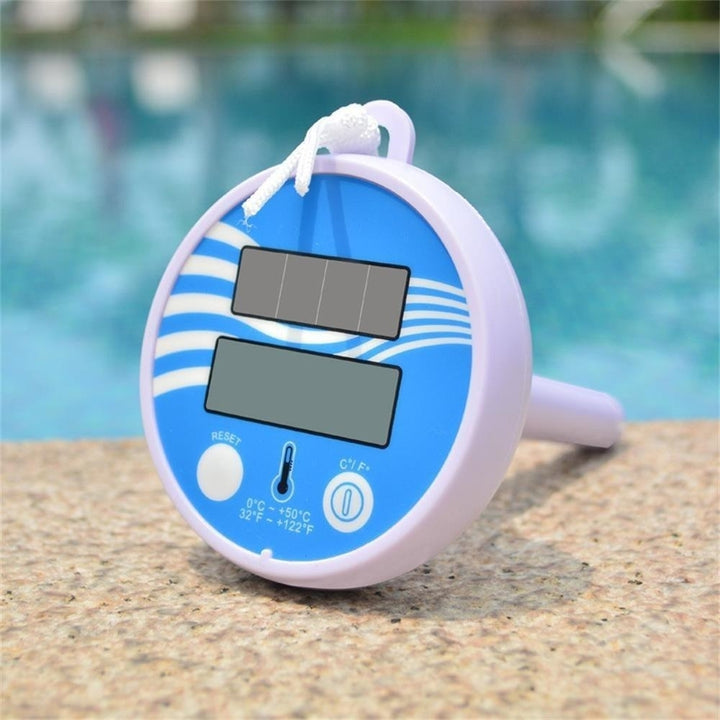 Solar Powered Digital Thermometer Wireless Pond Pool Floating LCD Display Image 3