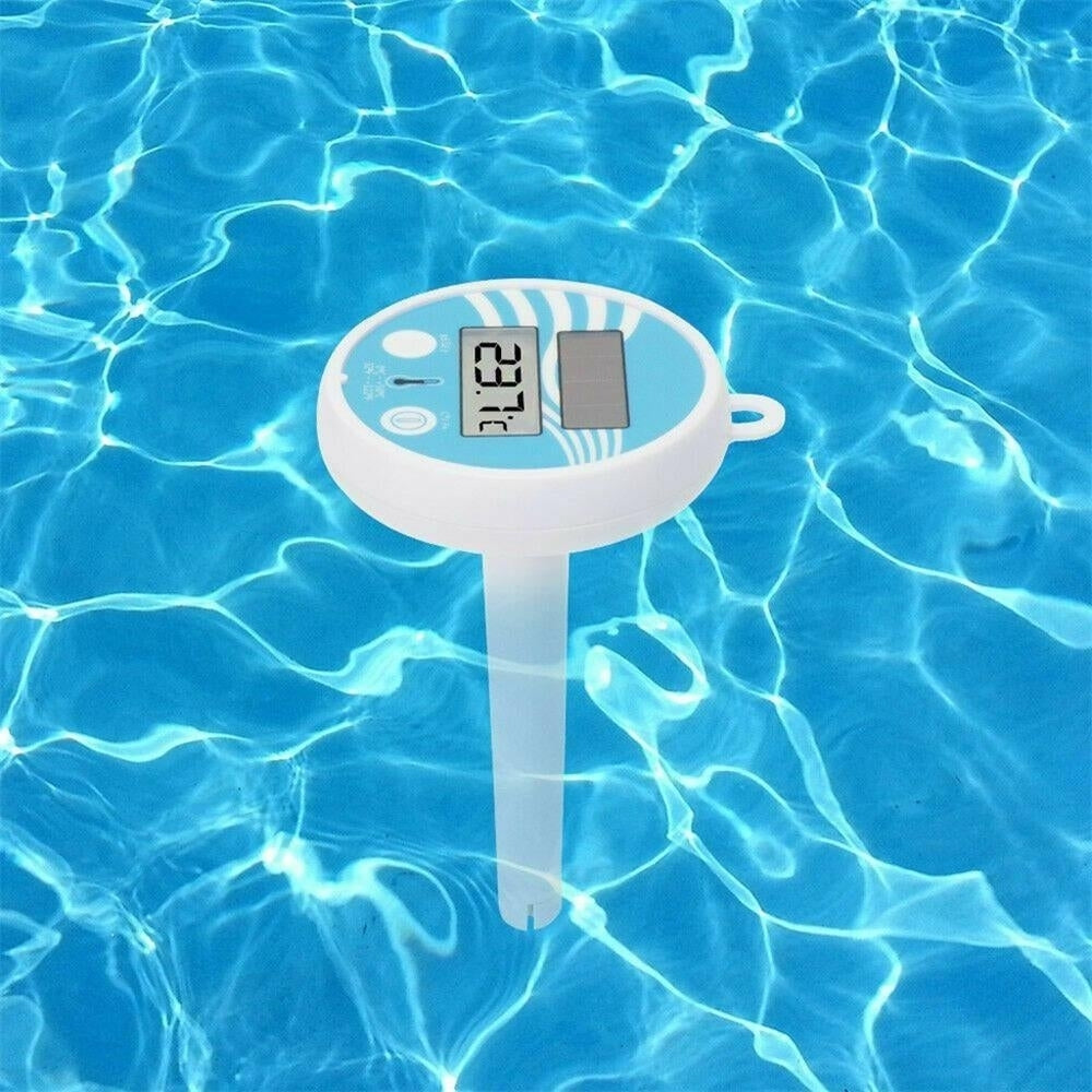 Solar Powered Digital Thermometer Wireless Pond Pool Floating LCD Display Image 4