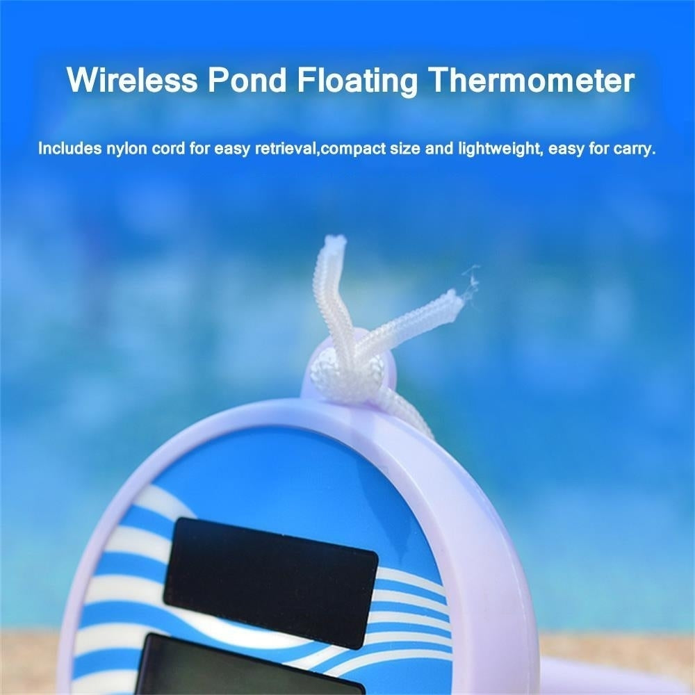 Solar Powered Digital Thermometer Wireless Pond Pool Floating LCD Display Image 8