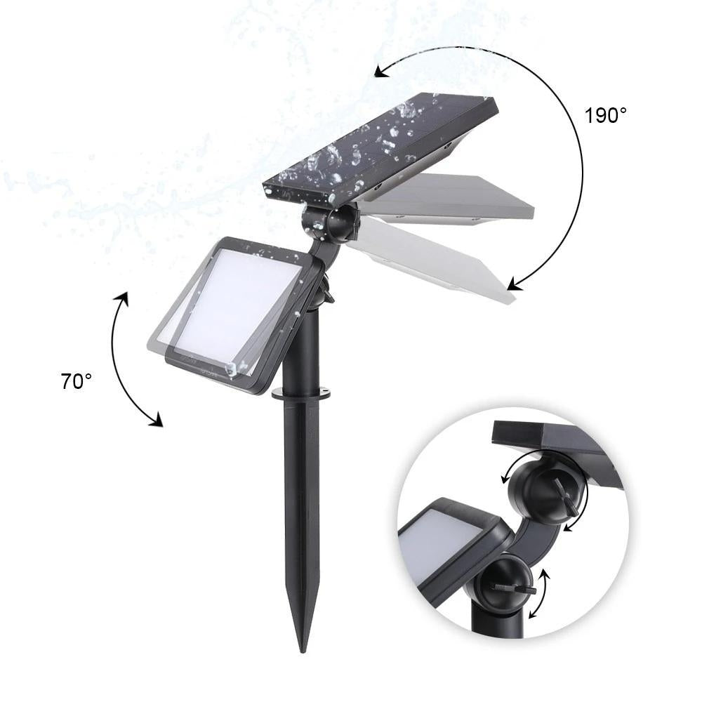 Solar Powered Lawn Lamp Outdoor Wall Light 3W 48LEDs 350LM DTTT Image 2