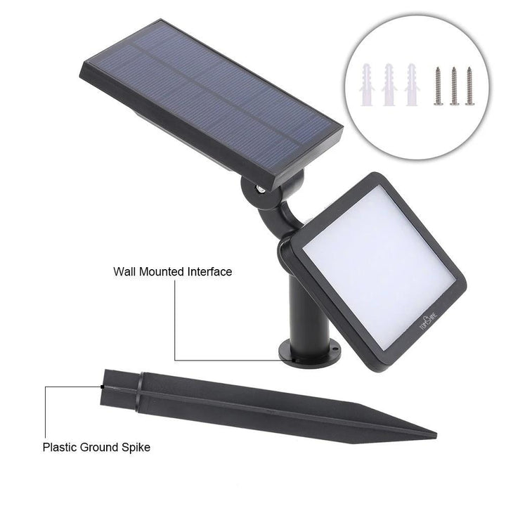 Solar Powered Lawn Lamp Outdoor Wall Light 3W 48LEDs 350LM DTTT Image 4