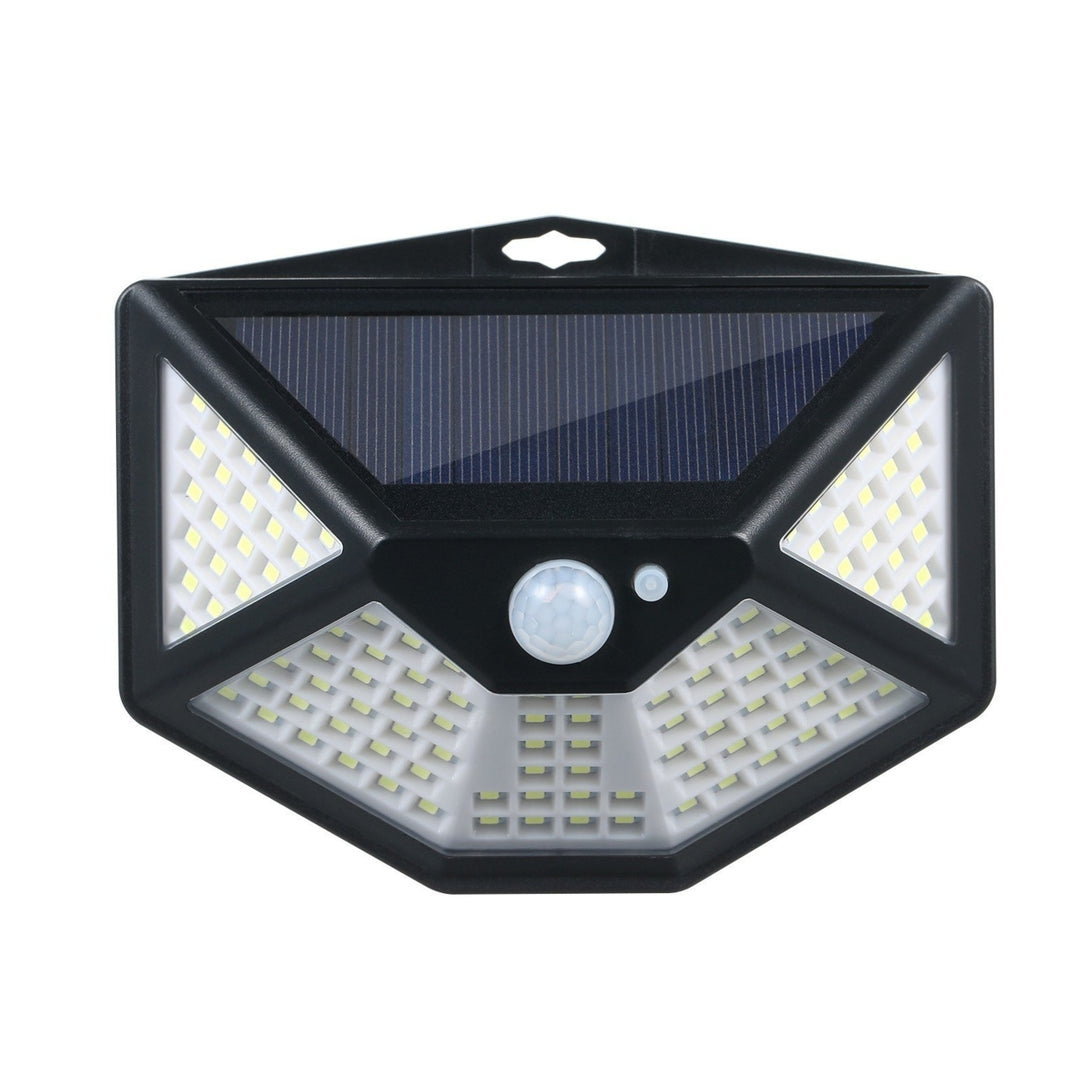 Solar Powered Wall Light PIR Motion and Lighting Sensor 3 Modes Flood Lamp 112LEDs Image 2