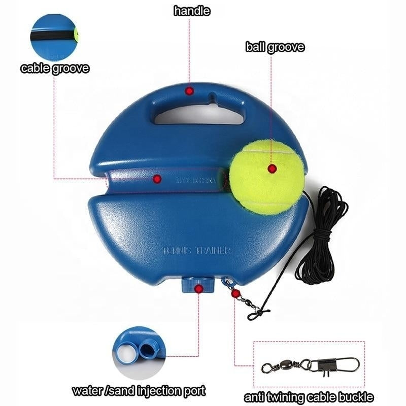 Solo Tennis Training Tool Self Study Device Multifunctional Exercise Ball Rebounder Baseboard Trainer Image 6