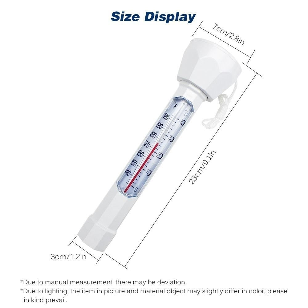 Swimming Pool Floating Thermometer Easily Readable Thermograph Water Temperature Testing Tool with String Image 5