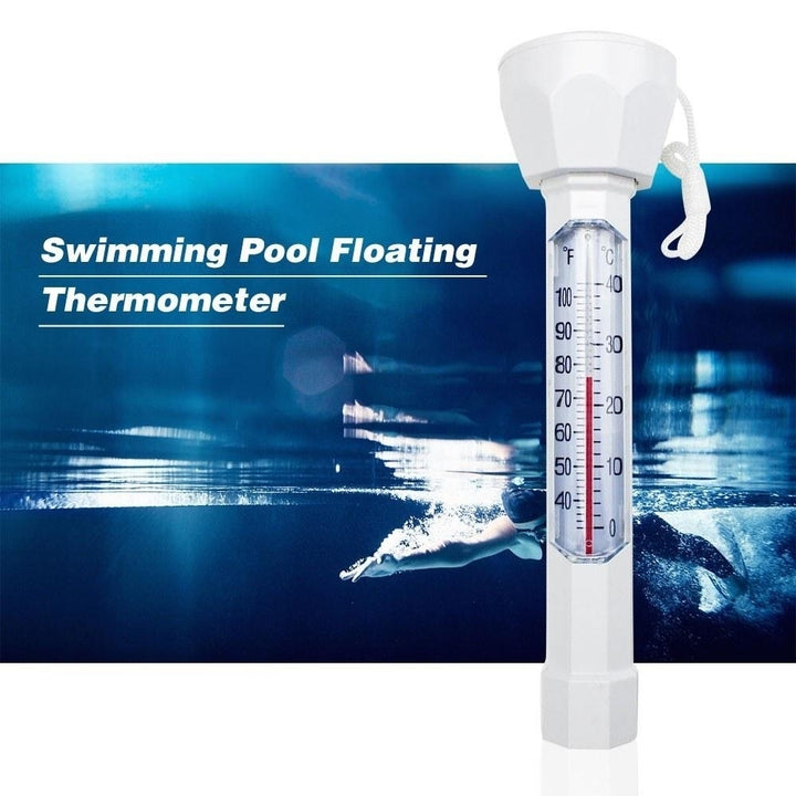 Swimming Pool Floating Thermometer Easily Readable Thermograph Water Temperature Testing Tool with String Image 8