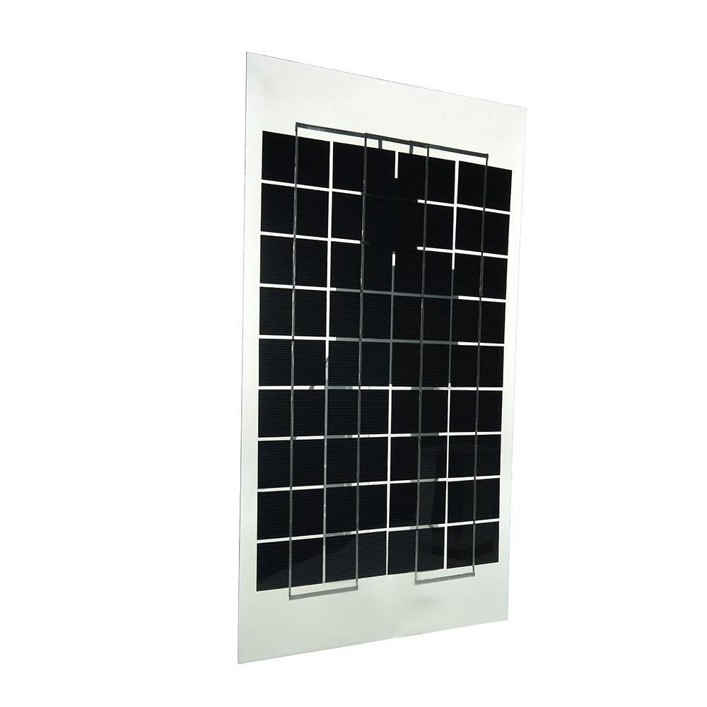 Transparent Epoxy Resin Solar Panel With Alligator Clip Wire 12V 10W 38 X 22 CM Image 3