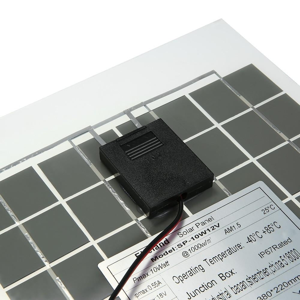 Transparent Epoxy Resin Solar Panel With Alligator Clip Wire 12V 10W 38 X 22 CM Image 4