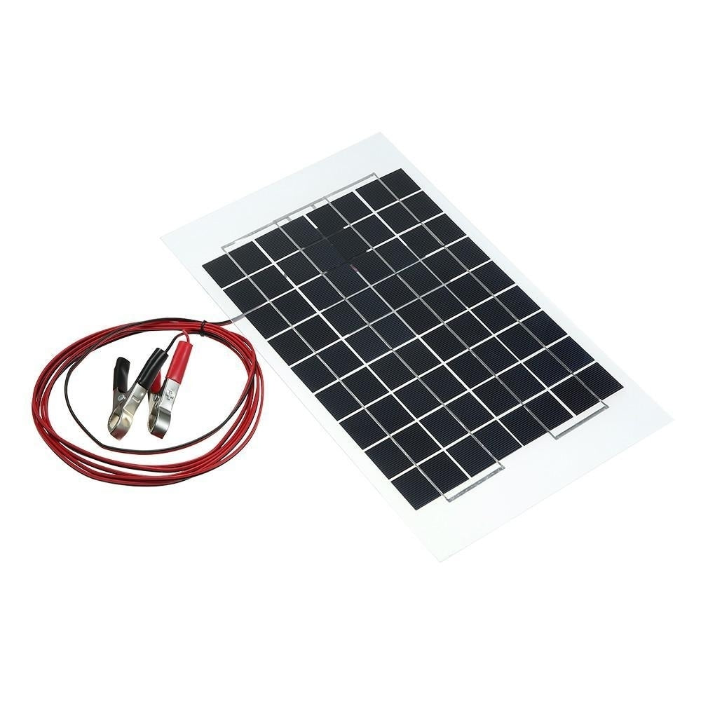 Transparent Epoxy Resin Solar Panel With Alligator Clip Wire 12V 10W 38 X 22 CM Image 5