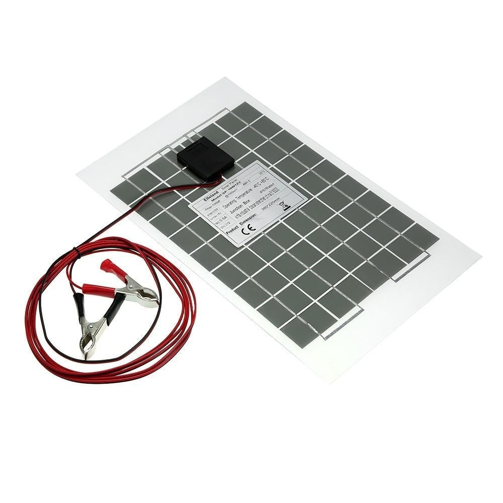 Transparent Epoxy Resin Solar Panel With Alligator Clip Wire 12V 10W 38 X 22 CM Image 6