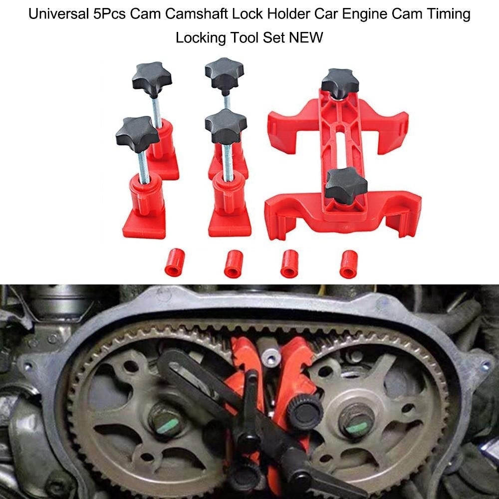 Universal 5Pcs Cam Camshaft Lock Holder Car Engine Timing Locking Tool Set Image 7