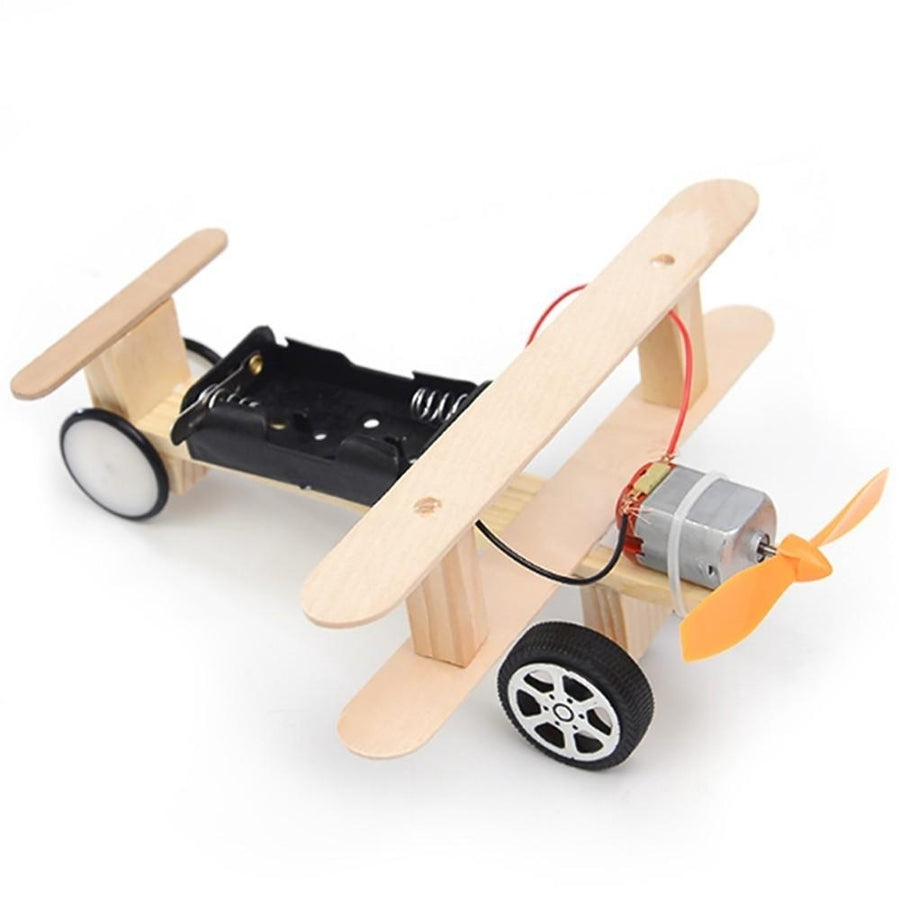 Wood Electric Aircraft Glider DIY Kit Kids Toy for Children Flying Assembled Experiment Building Kits Image 1