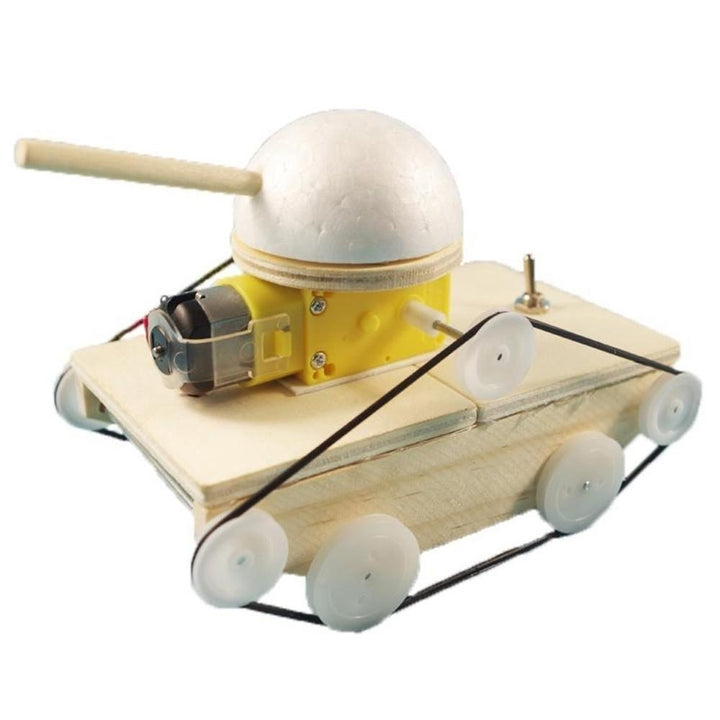 Wood Tank Building Kit 3D Assemble Wooden Car DIY Four-wheel-drive Model Material Set Image 1