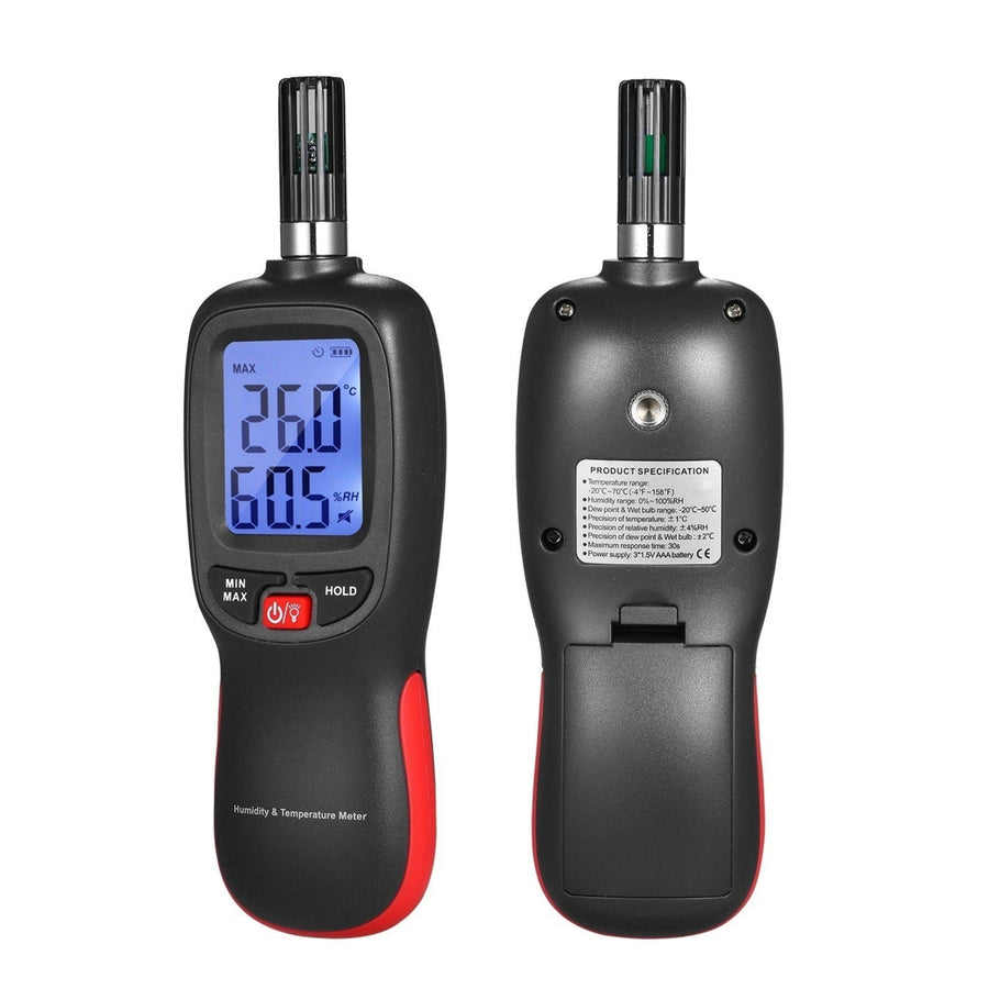 Digital Temperature and Humidity Meter Wet Bulb Dew Point Detector Image 1