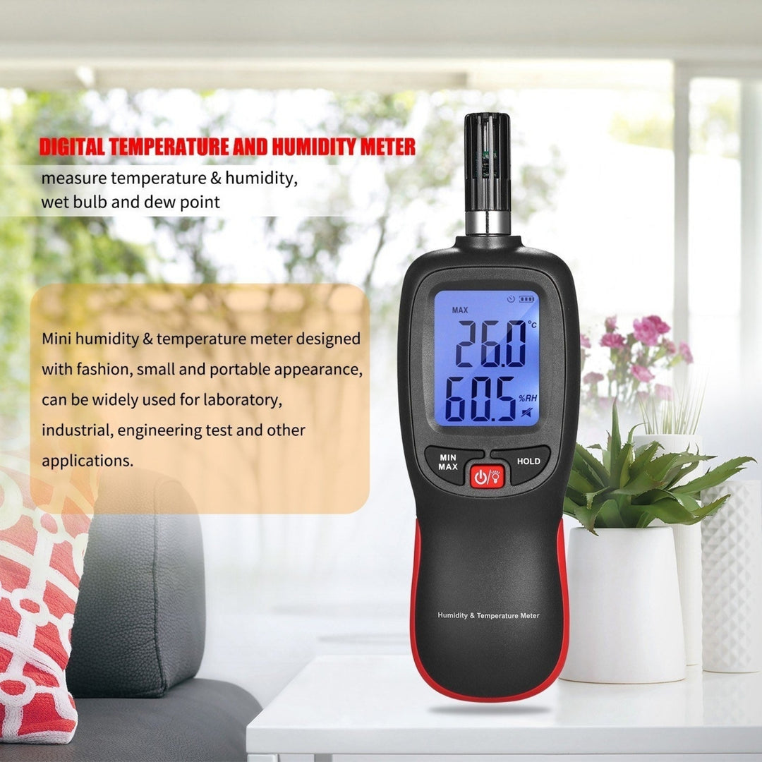 Digital Temperature and Humidity Meter Wet Bulb Dew Point Detector Image 6