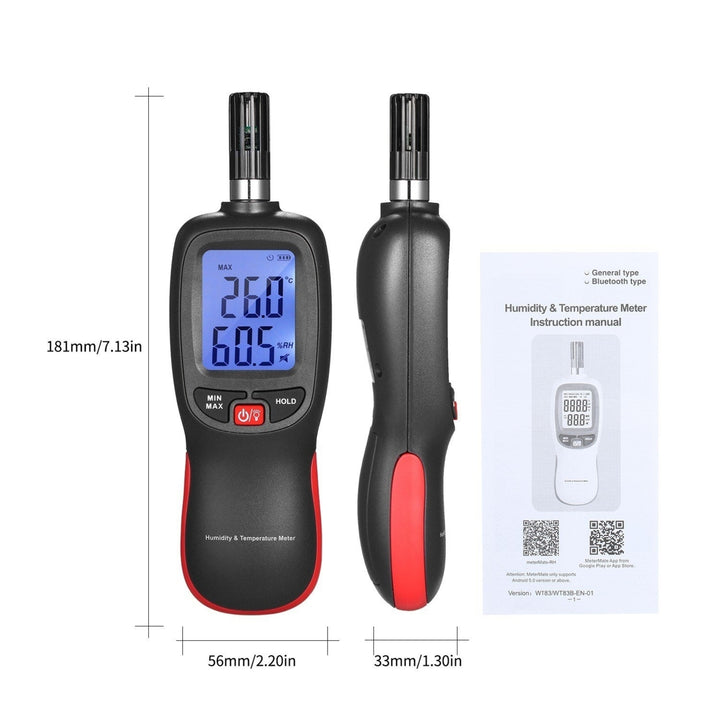 Digital Temperature and Humidity Meter Wet Bulb Dew Point Detector Image 8