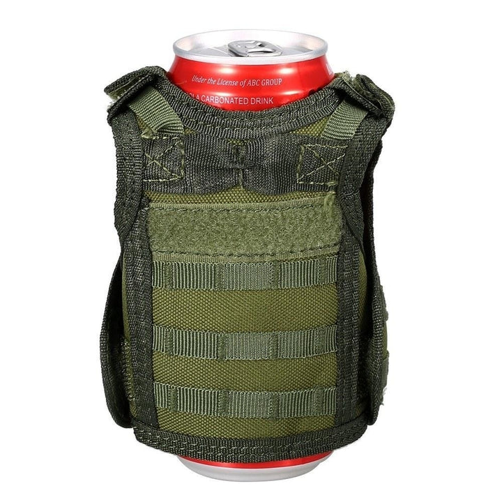 Tactical Beer Vest Military Molle Mini Miniature Beverage Bottle Can Cooler Holder Sleeve Image 6