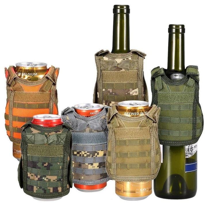 Tactical Beer Vest Military Molle Mini Miniature Beverage Bottle Can Cooler Holder Sleeve Image 10