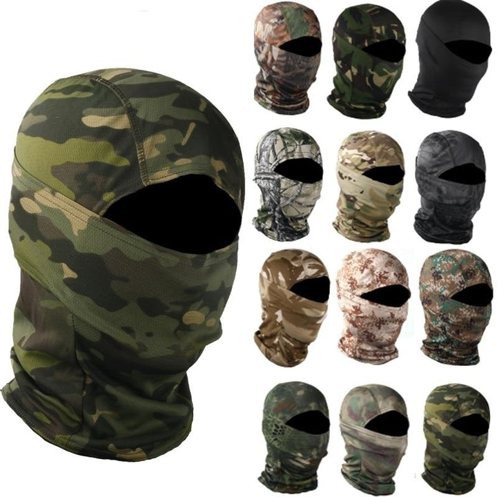 Camouflage Outdoor Cycling Hunting Hood Protection Balaclava Head Face Cover Image 1