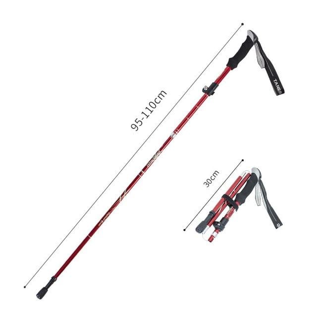 Anti Shock Walking Stick Telescopic Trekking Ultralight Aluminum Alloy Tactical Canes Sticks Image 2