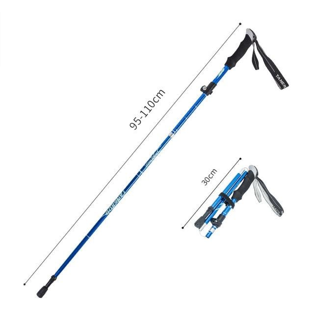 Anti Shock Walking Stick Telescopic Trekking Ultralight Aluminum Alloy Tactical Canes Sticks Image 3