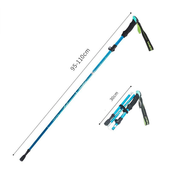 Anti Shock Walking Stick Telescopic Trekking Ultralight Aluminum Alloy Tactical Canes Sticks Image 4